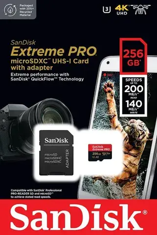 SanDisk Extreme PRO 256GB microSDXC UHS-I
